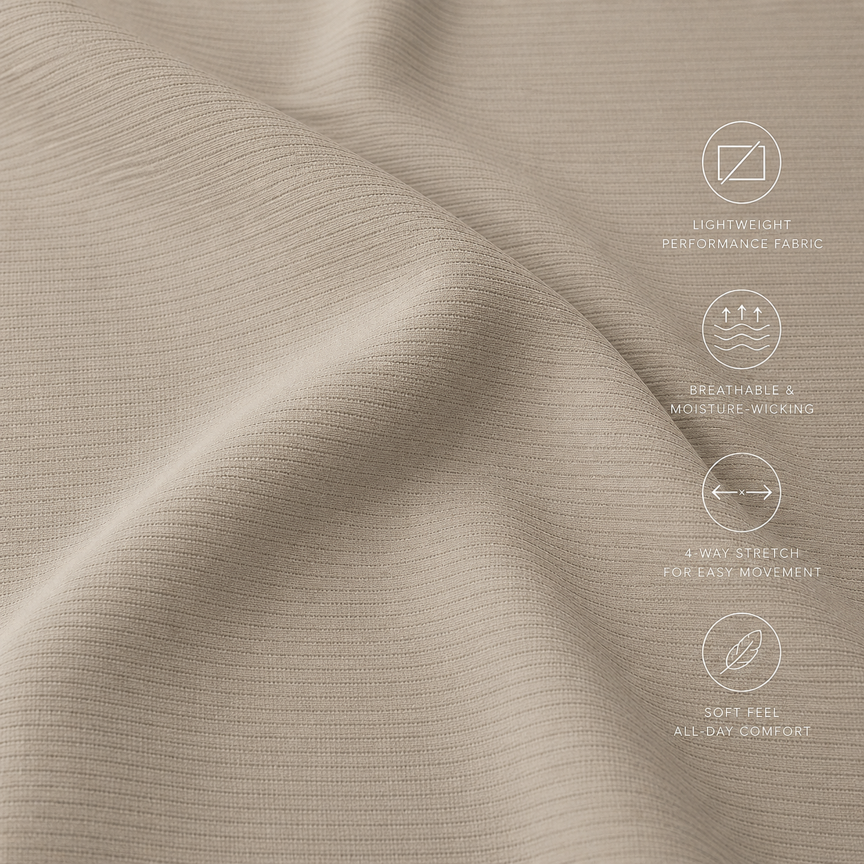Ace Performance Tee - Sand Beige