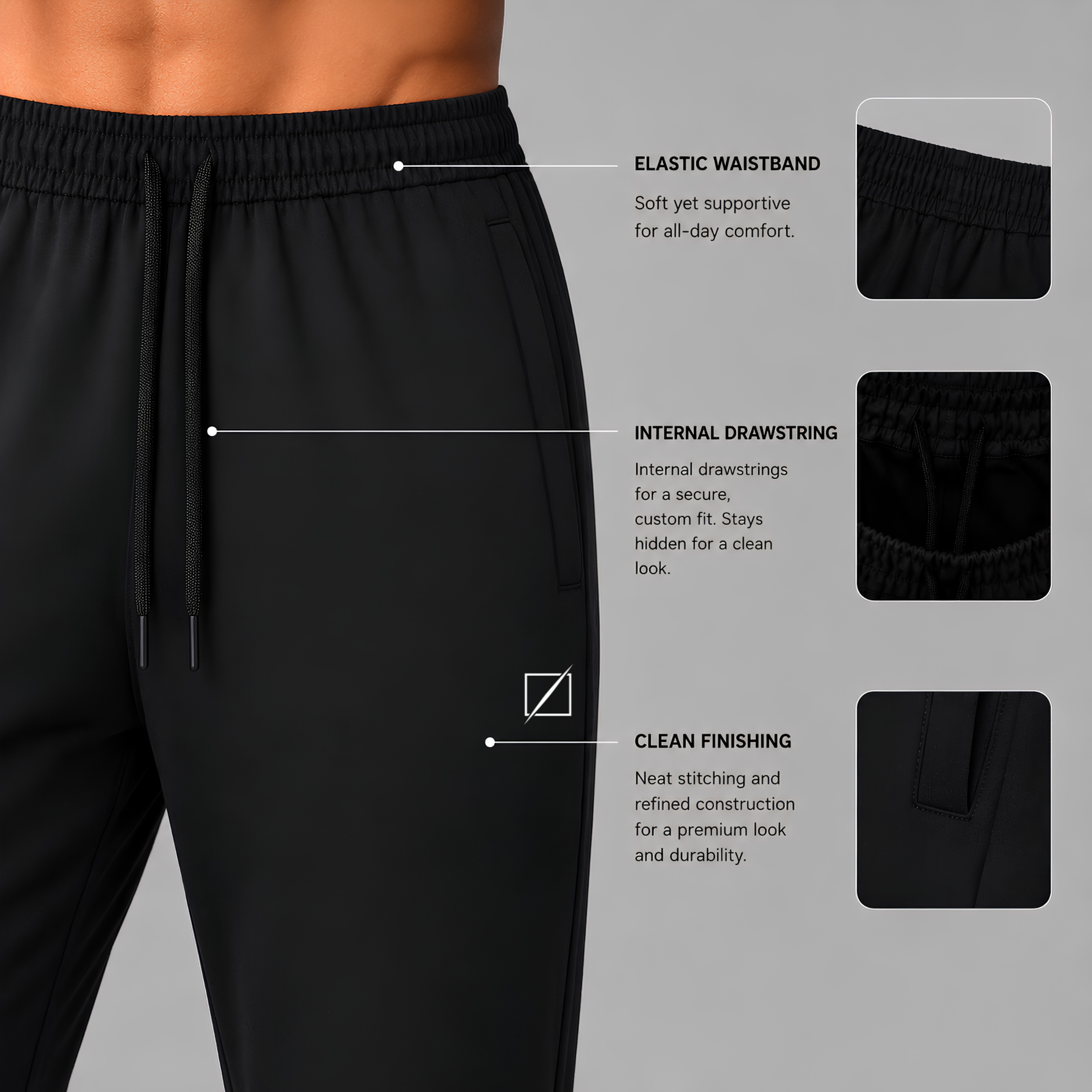 Crosscourt Performance Pants - Stealth Black