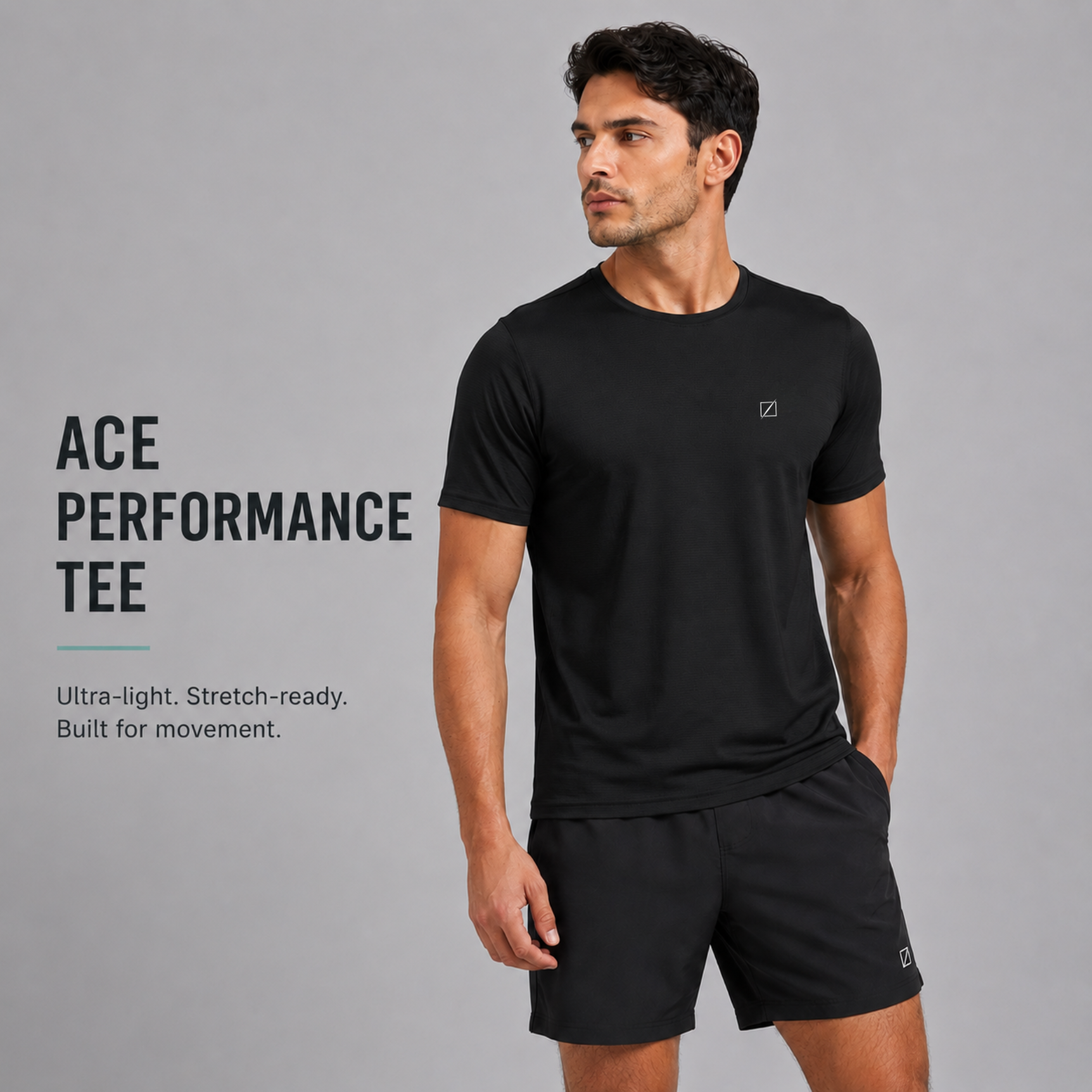 Ace Performance Tee - Stealth Black