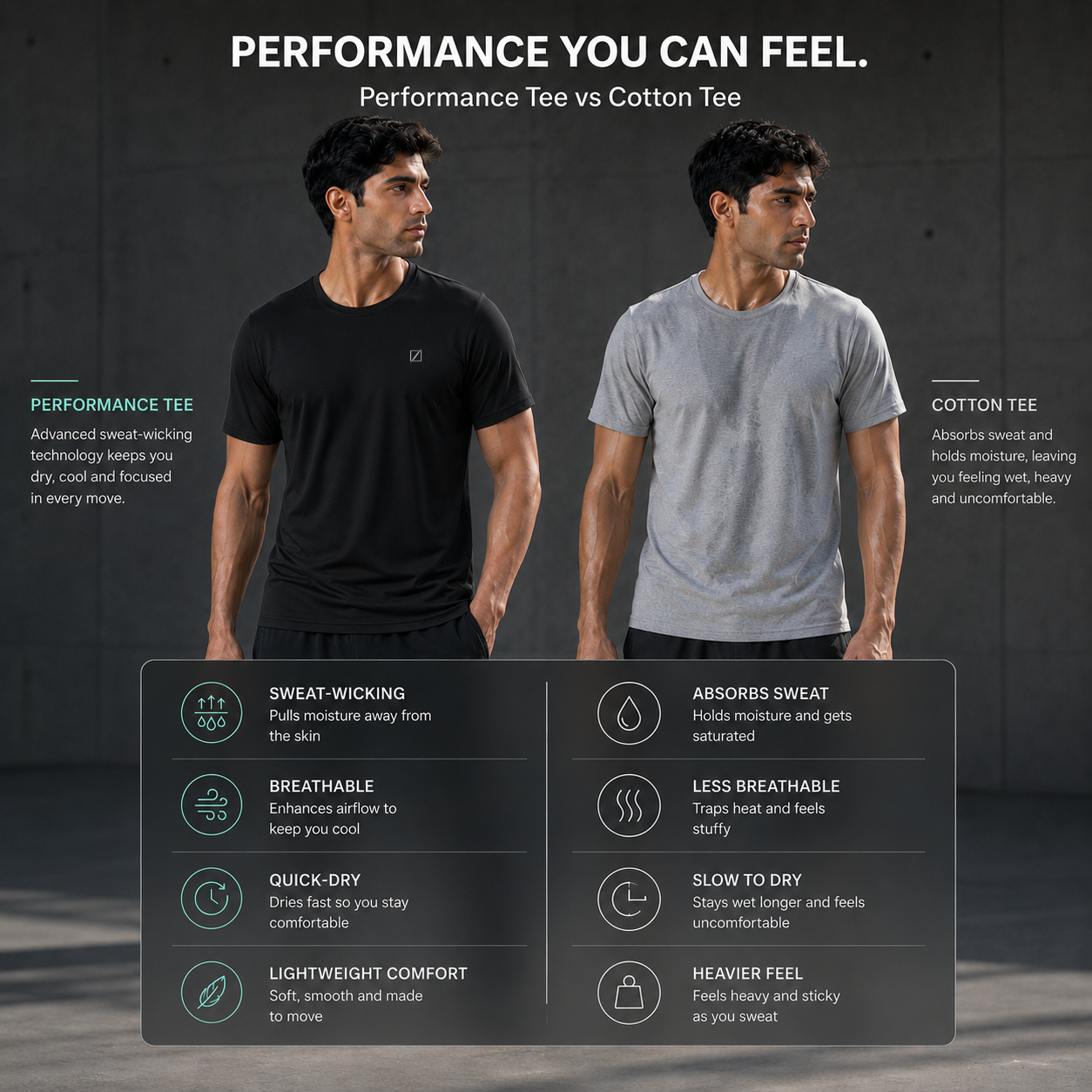 Ace Performance Tee - Stealth Black