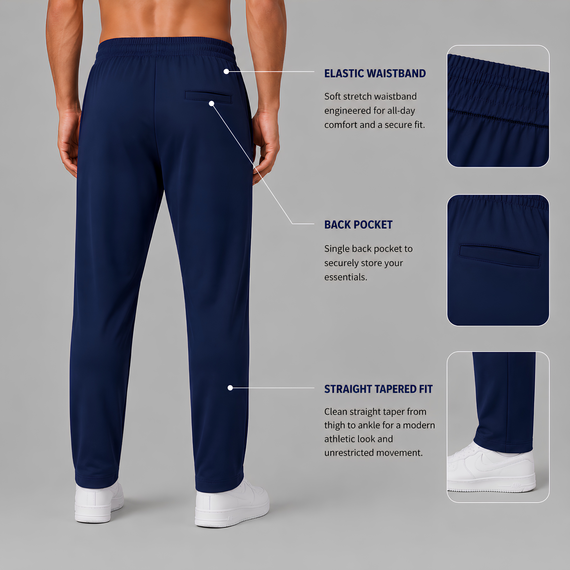 Crosscourt Performance Pants - Midnight Navy