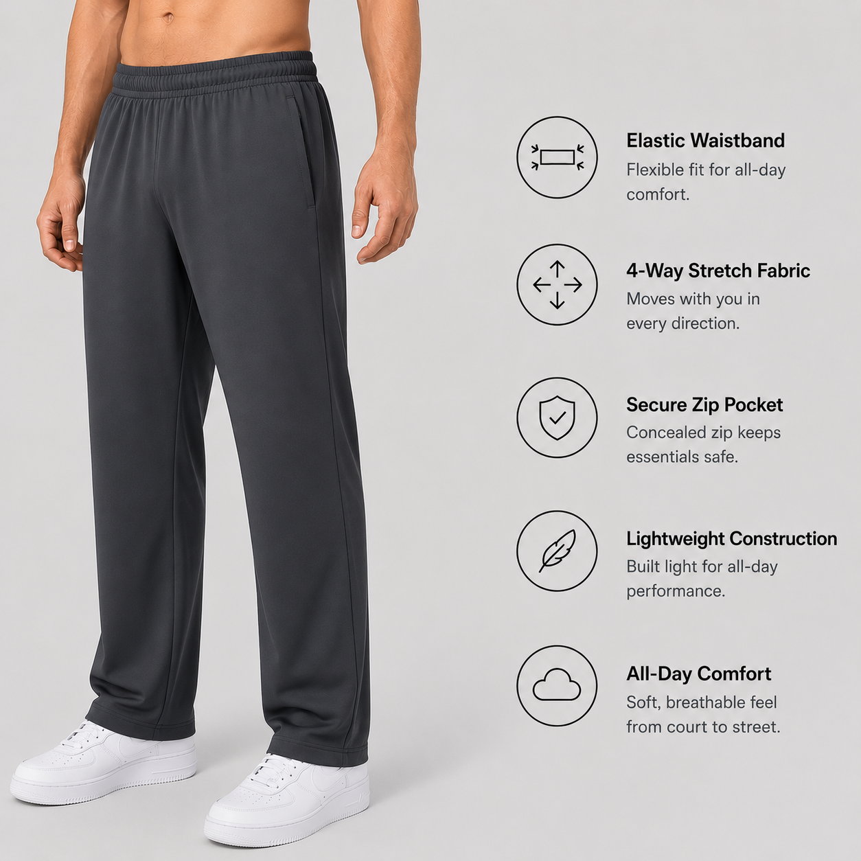 Clubhouse All-Day Pants - Charcoal Grey