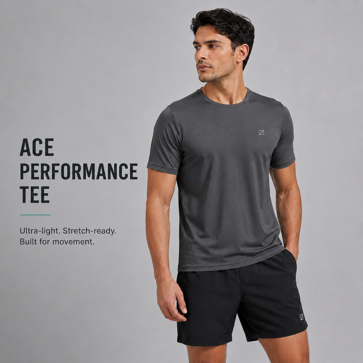 Ace Performance Tee - Charcoal Grey