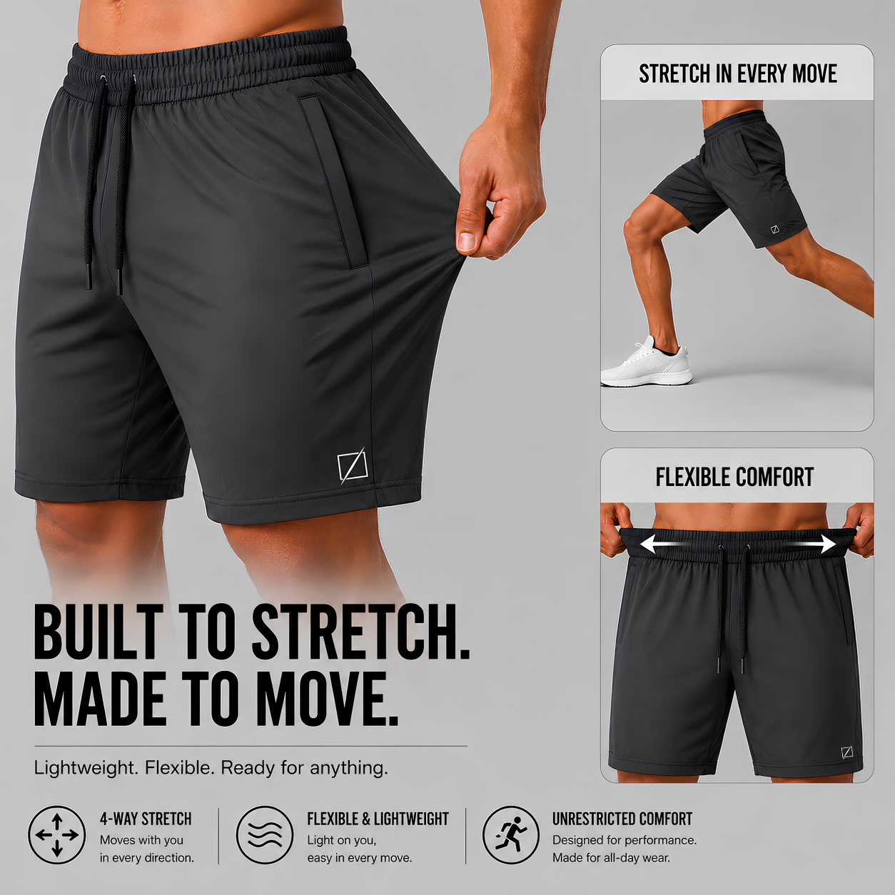 Rally Performance Shorts - Charcoal Grey