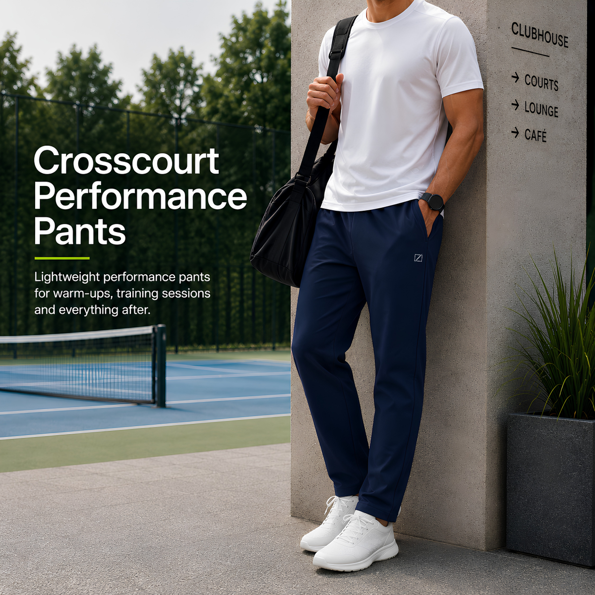 Crosscourt Performance Pants - Midnight Navy
