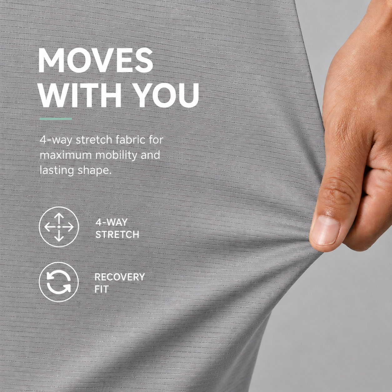 Ace Performance Tee - Stone Grey