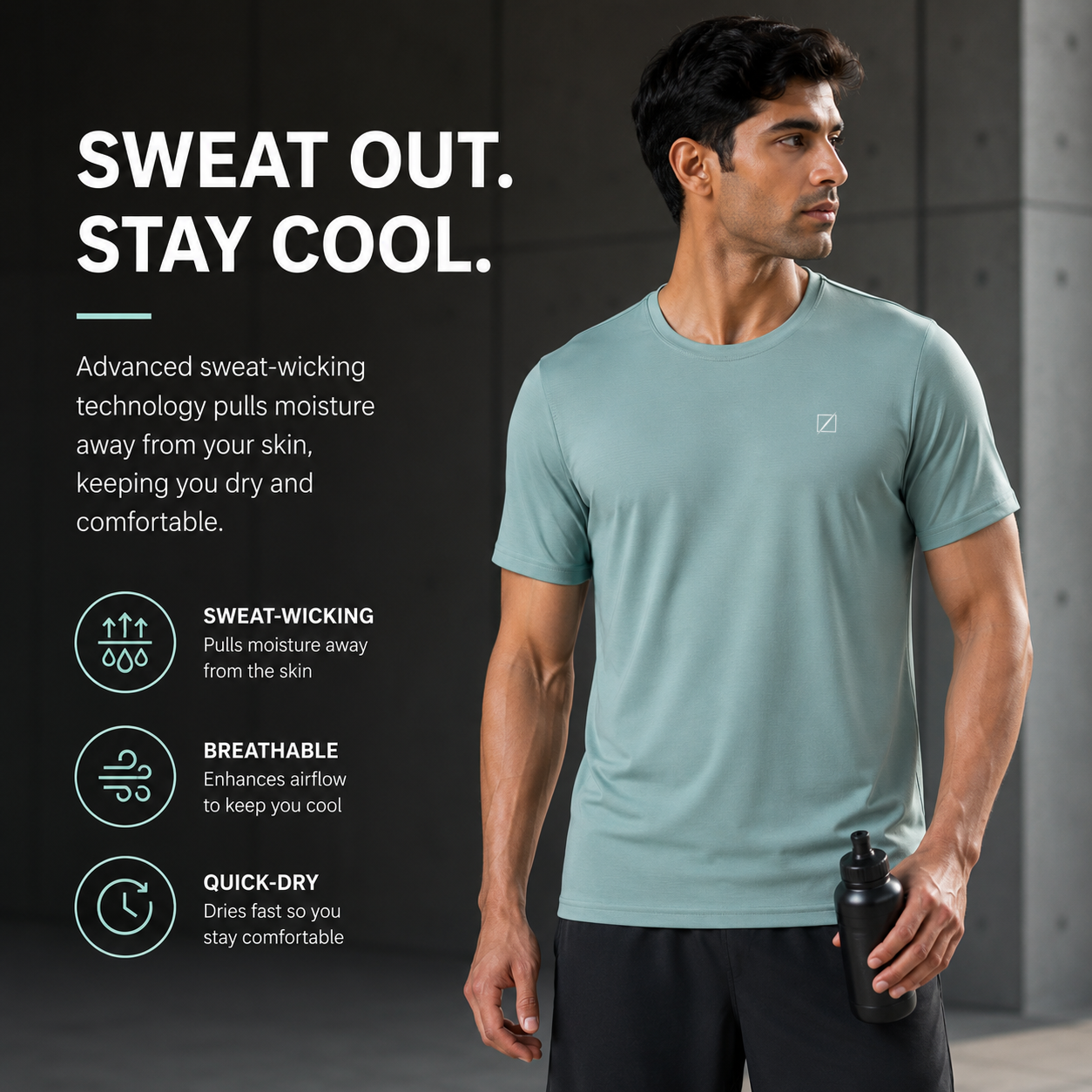 Ace Performance Tee - Sage Green