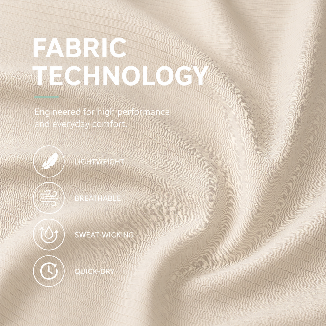 Ace Performance Tee - Sand Beige